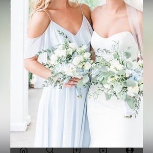 Light blue Jenny yoo dress maxi - formal or bridesmaid